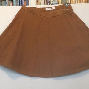 American Apparel tan courduroy circle skirt, sz M